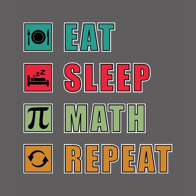 Math Quote Eat Sleep Math Repeat Funny Math