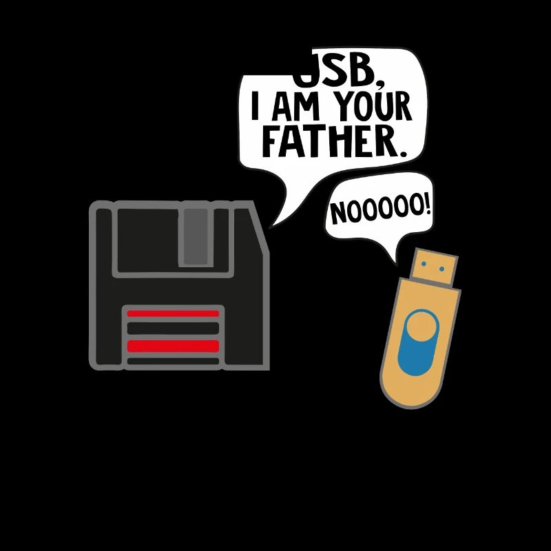 Programmer computer scientist Nerd father Floppy USB