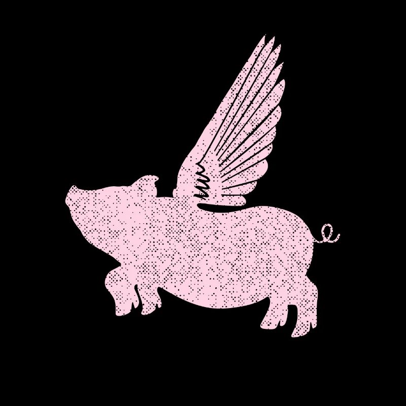 Cochon volant cochon chanceux ailes