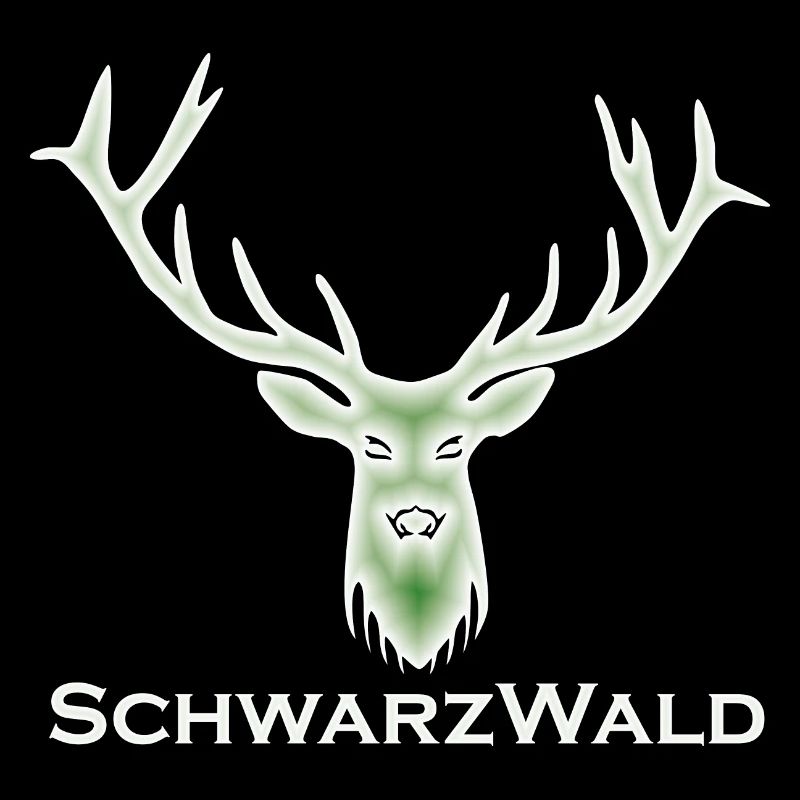 Schwarzwald Hirsch - Batik grün