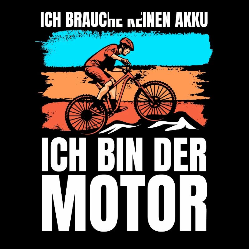 Fahrradfahrer Ich bin der Motor
