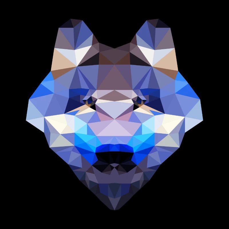 Schönes Wolf-Polygon-Design