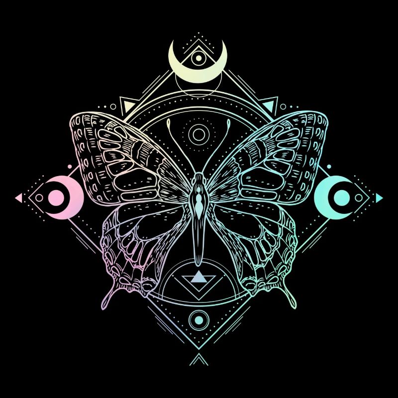 Pastel Goth Lune Goth papillon lune gothique