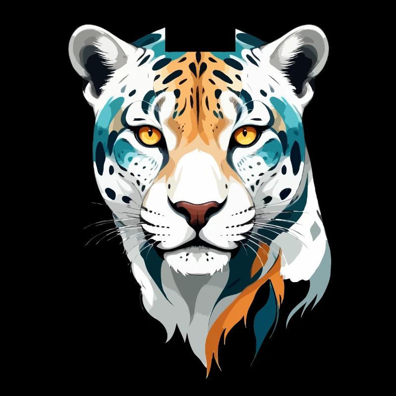 Leopard Vector Art Vibrant Colors Illustration