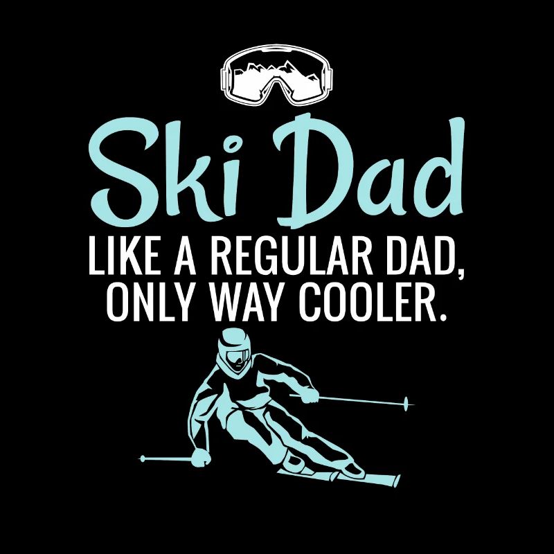 Ski Dad Funny Cute Winter Skiing Gift