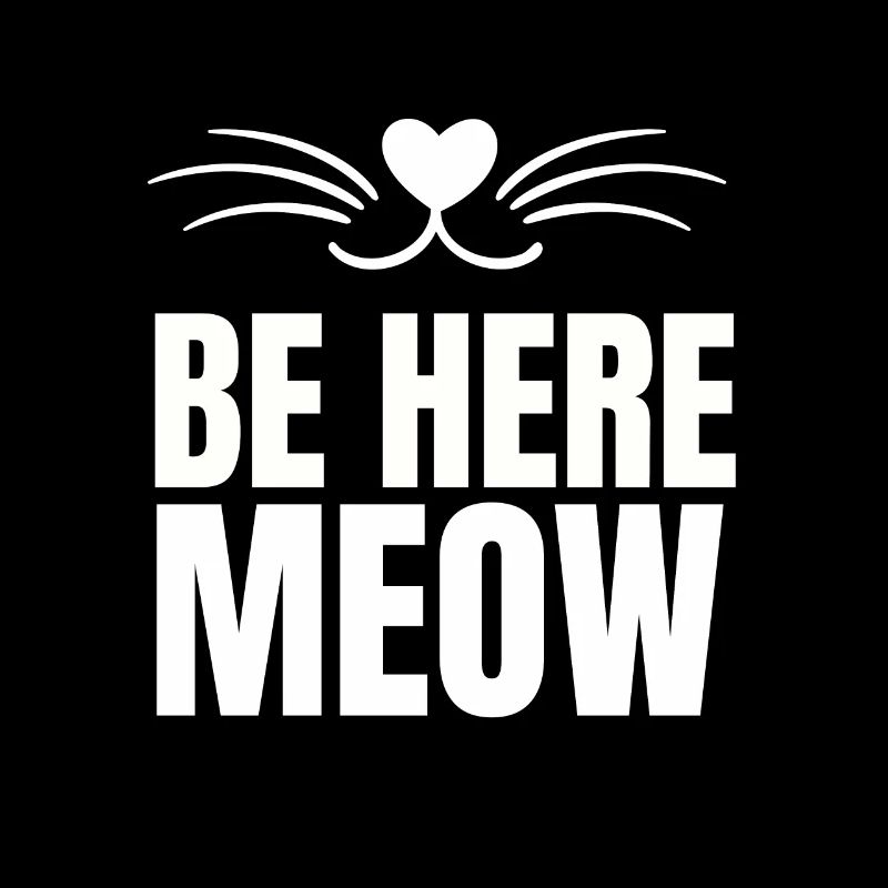 Yoga Cat - Be Here Meow