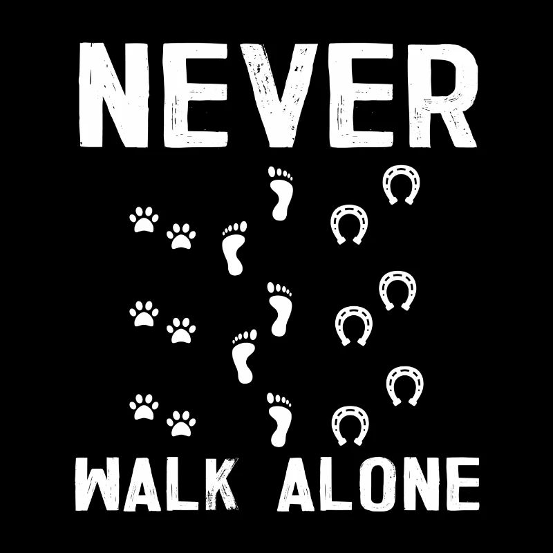 Never walk alone Reiter Pferd Katze Hund Geschenk