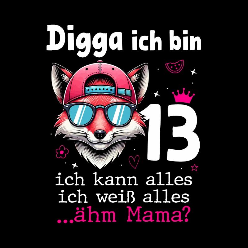 Digga Ich Bin 13 Kindergeburtstag Mädchen