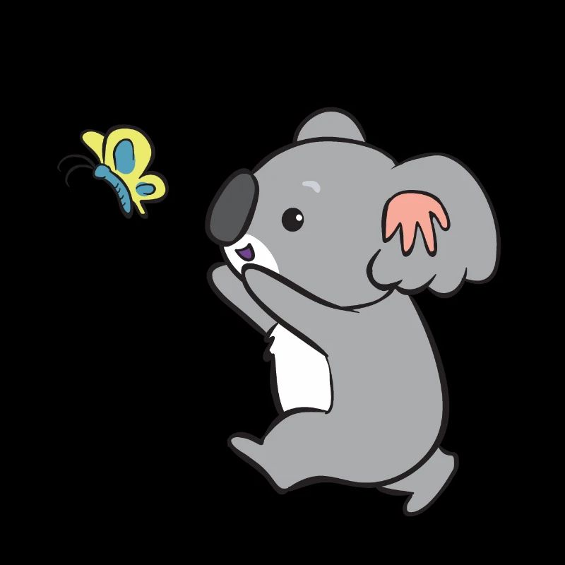 Koala - attrape le papillon