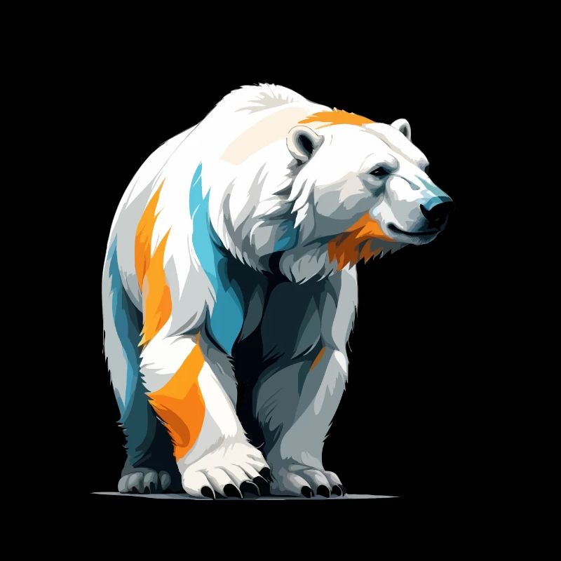 Polar Bear Vector Art with Vibrant Illustration