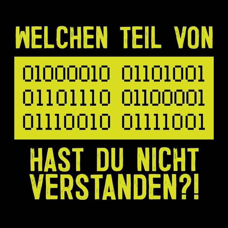 Welchen Teil von Binar Binärcode Informatiker
