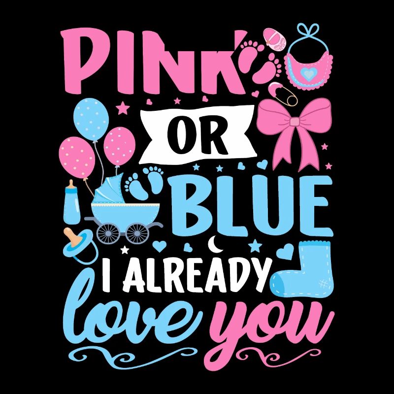 Rosa oder Blau Ich liebe dich schon Junge oder Mädchen