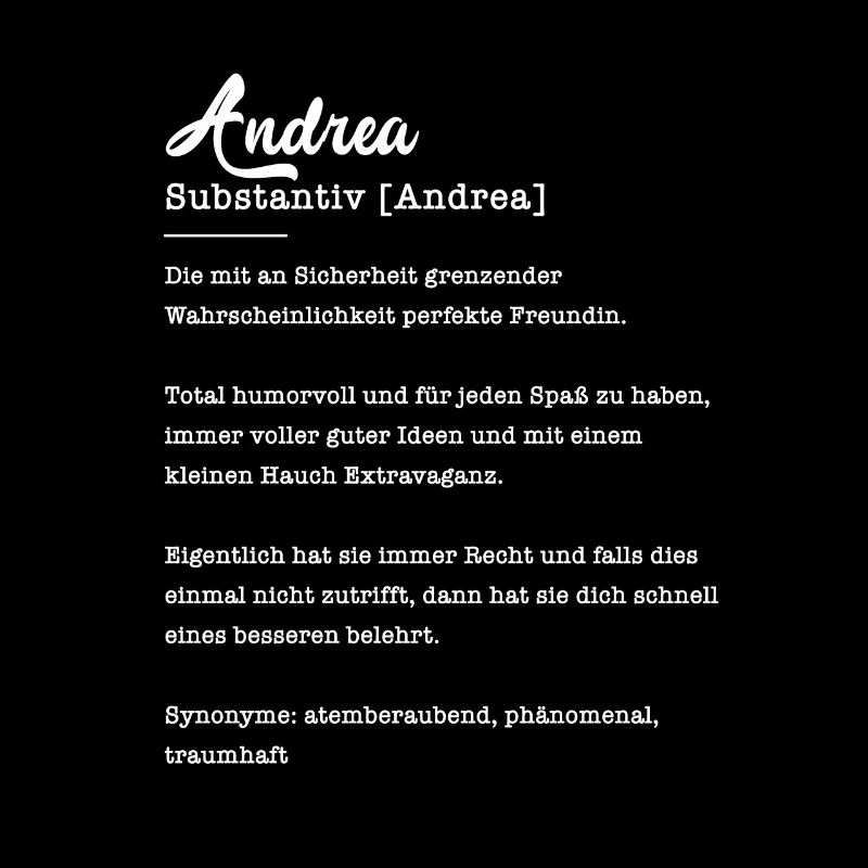 Andrea Substantiv Beste Freundin Geschenk