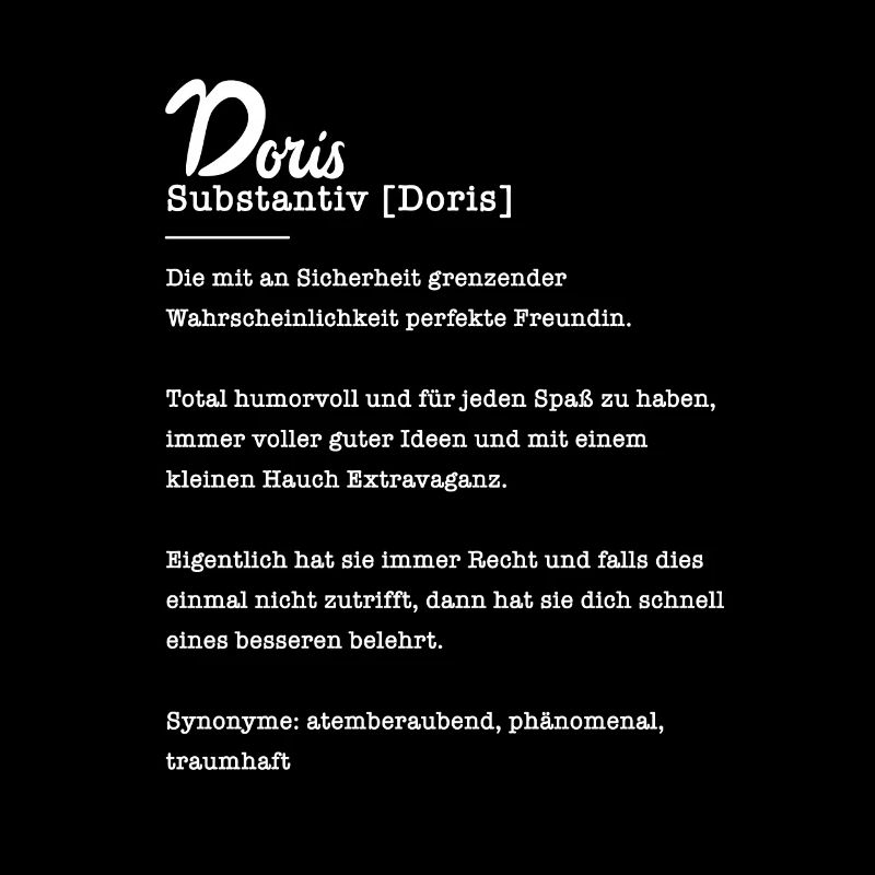 Doris Substantiv Beste Freundin Geschenk
