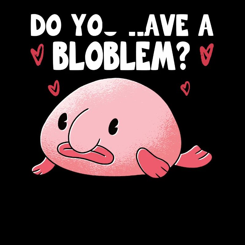 Costume de Blobfish - Visage de poisson Blob laid -