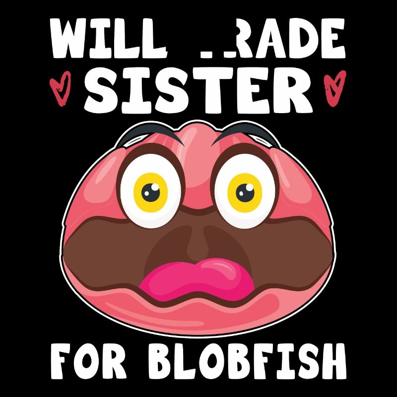 Costume de Blobfish - Visage de poisson Blob laid -