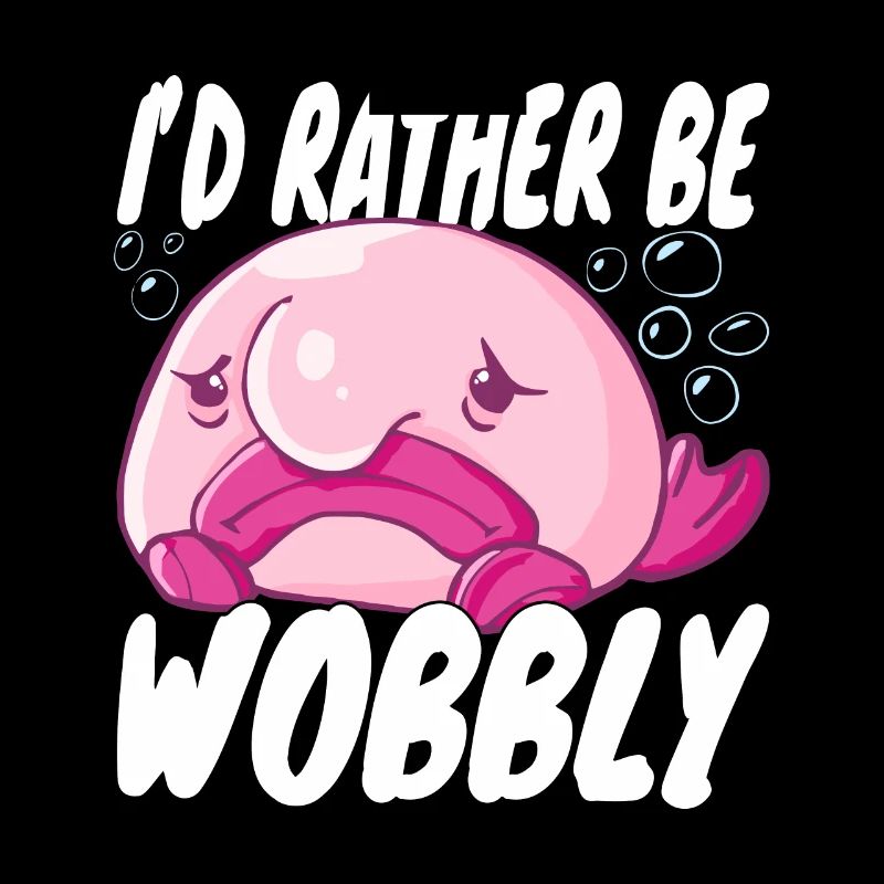 Costume de Blobfish - Visage de poisson Blob laid -