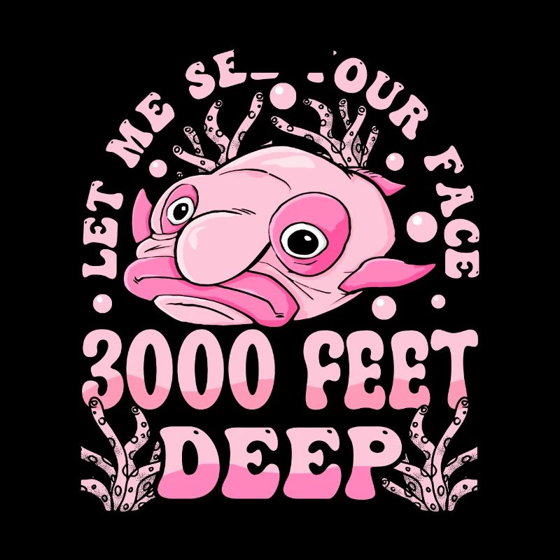 Costume de Blobfish - Visage de poisson Blob laid -