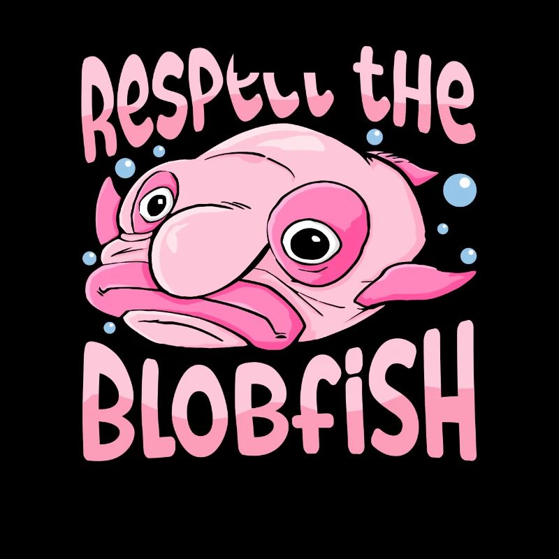 Costume de Blobfish - Visage de poisson Blob laid -