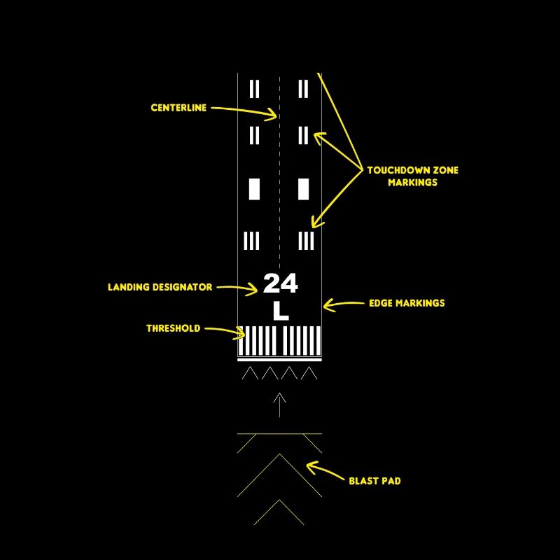 Explication du marquage des pistes d’aéroport - Pilote