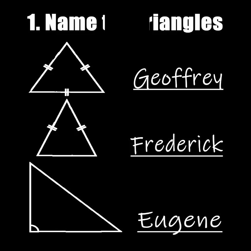 Nom Les Triangles Drôle Math Amant Tenues Math