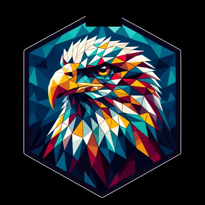 White-tailed eagle in polygon representation