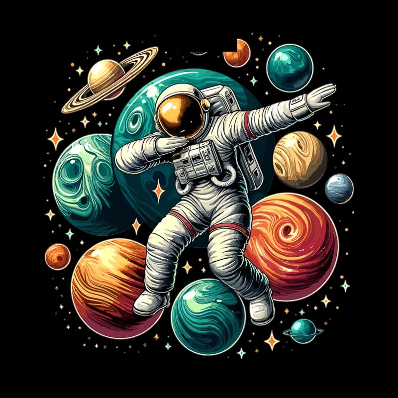 Astronaut Dabbing Planets Astronaut Science Space