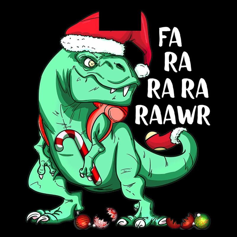 Drôle de T-Rex en chapeau de Père Noël FA RA RAWR Cadeau de Noël