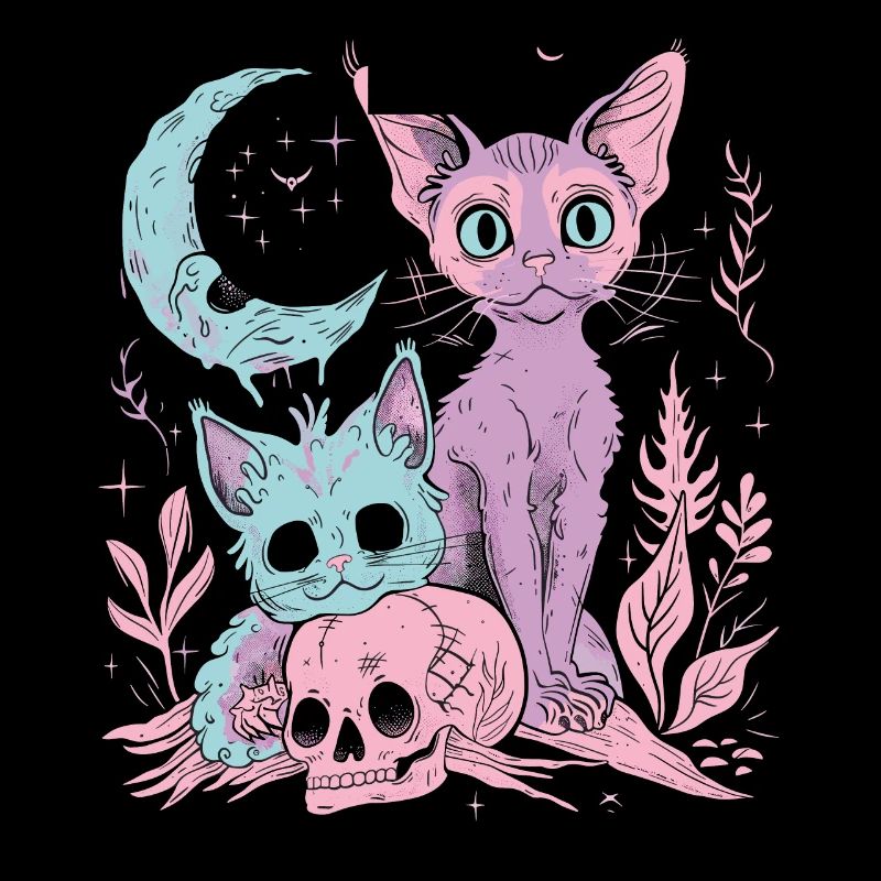 Kawaii Cat Pastel Goth Devilish