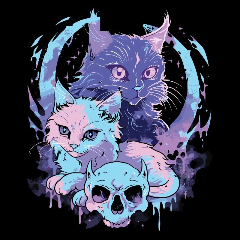 Kawaii Cat Pastel Goth Devilish