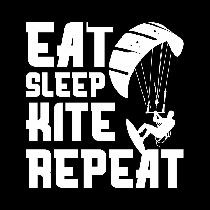 Eat Sleep Kite Repeat Waver Surfer Kiteboarding