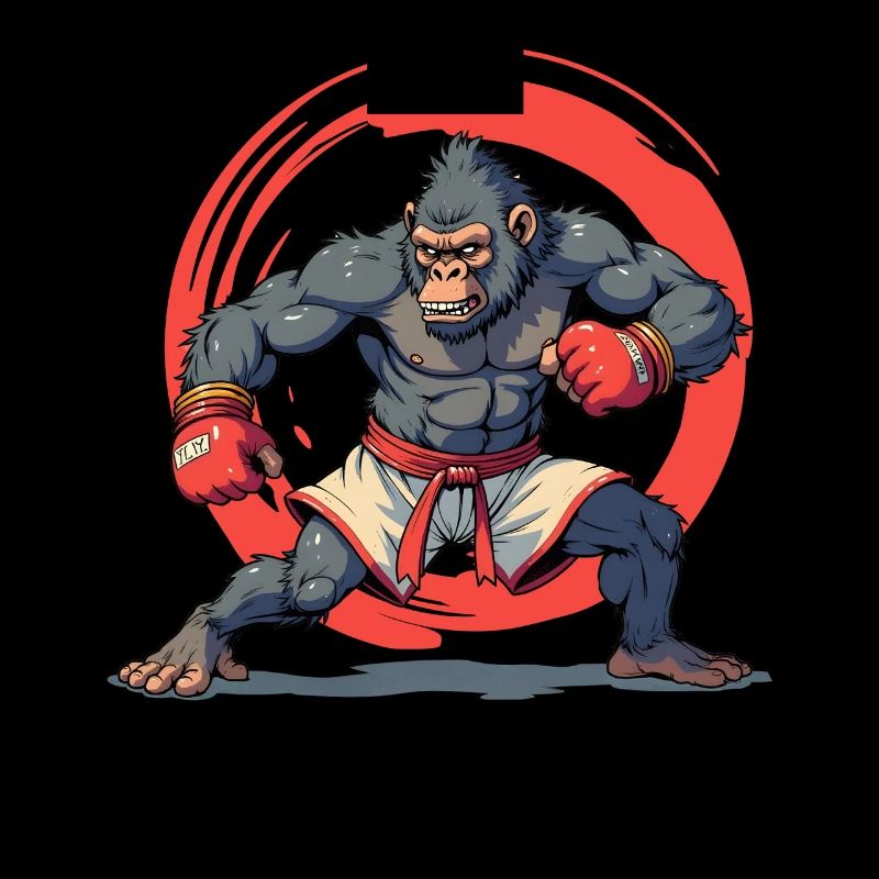 muay thai gorilla Design for a muay thai