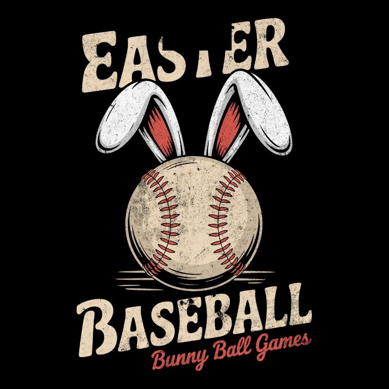 Baseball avec oreilles de lapin Conception de Pâques