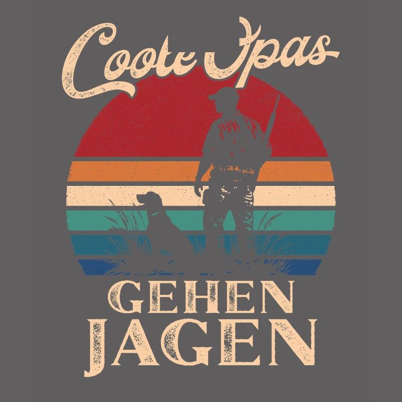 Coole Opas gehen Jagen Retro Großvater