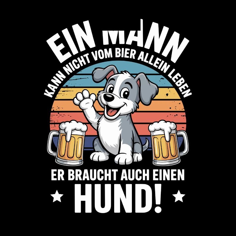 Mann Hund Bier