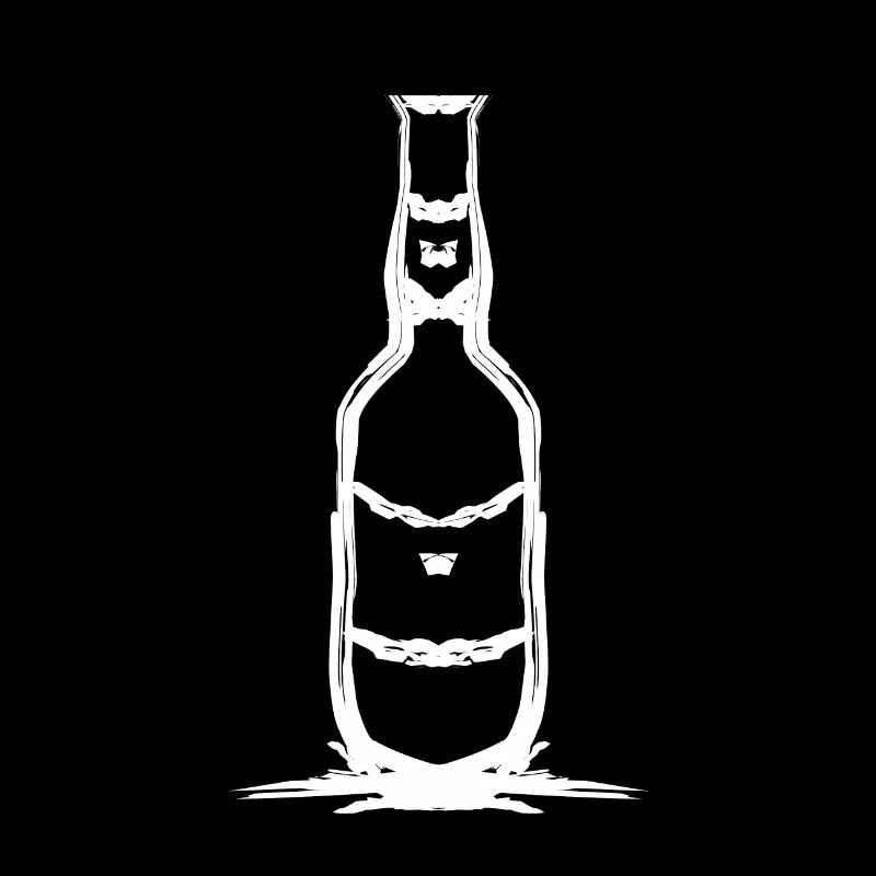 Conception de bouteille simple en blanc