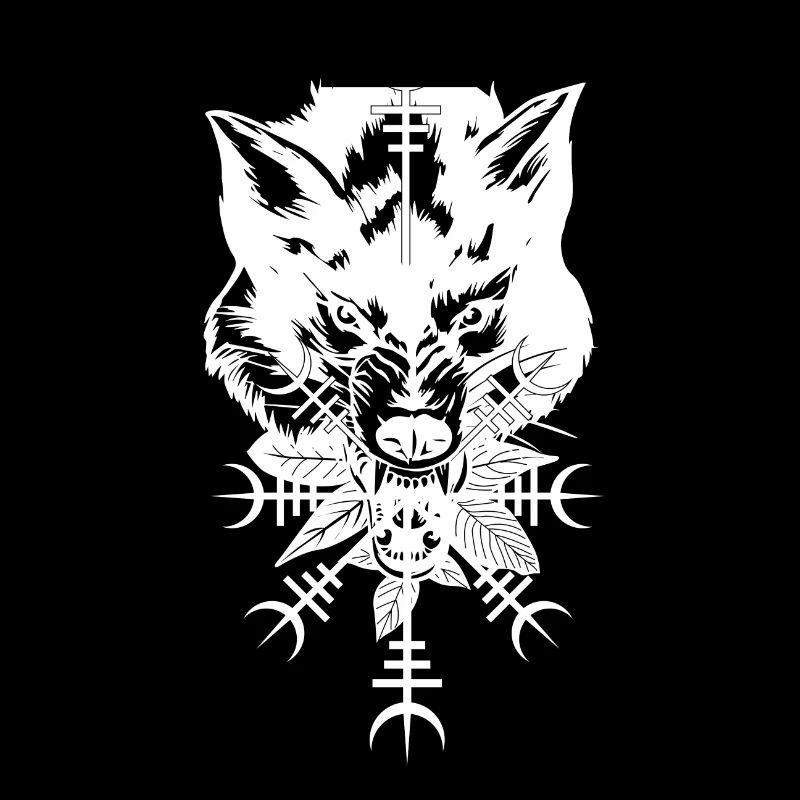 Wolf Nordisch Symbol Zeichen Wikinger Runen