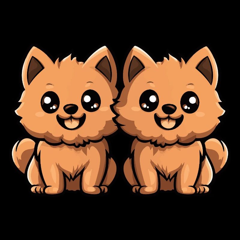Zwergspitz Hund Comic Pomeranian