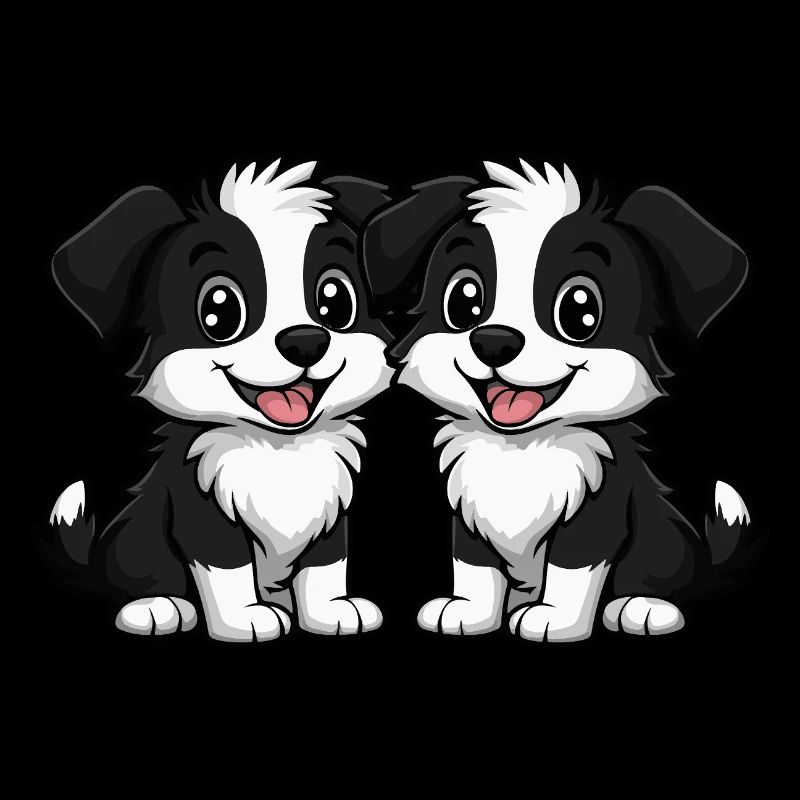 Border Collie Hund Comic