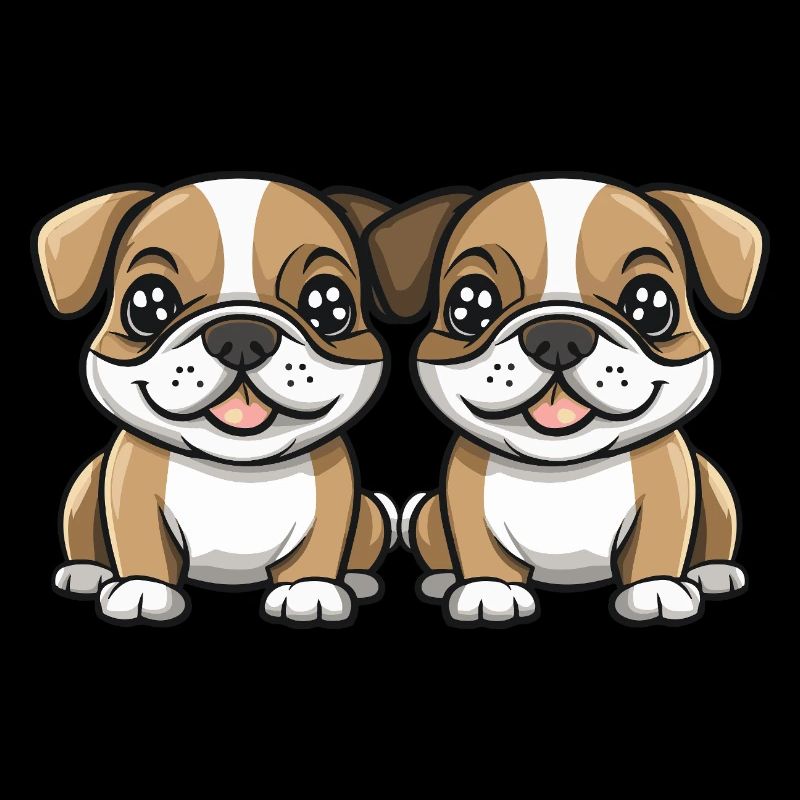 Chien bouledogue bande dessinée