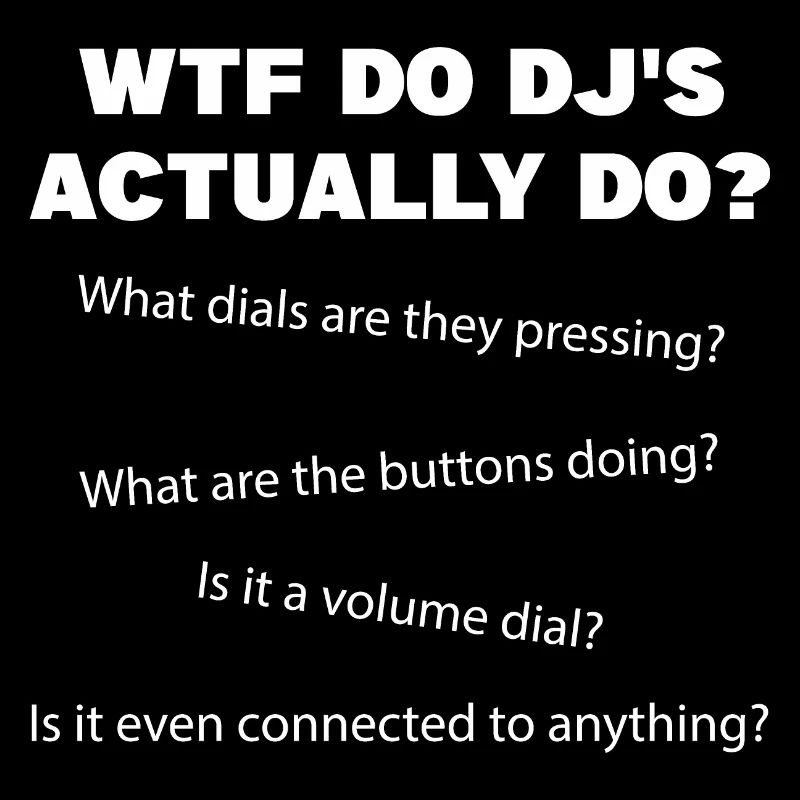 Wtf do DJs actually do meme gift Dj