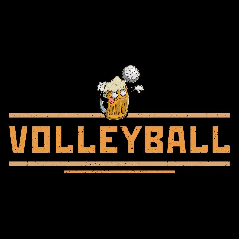 Volleyball Bier Biertrinker Volleyballtrainer