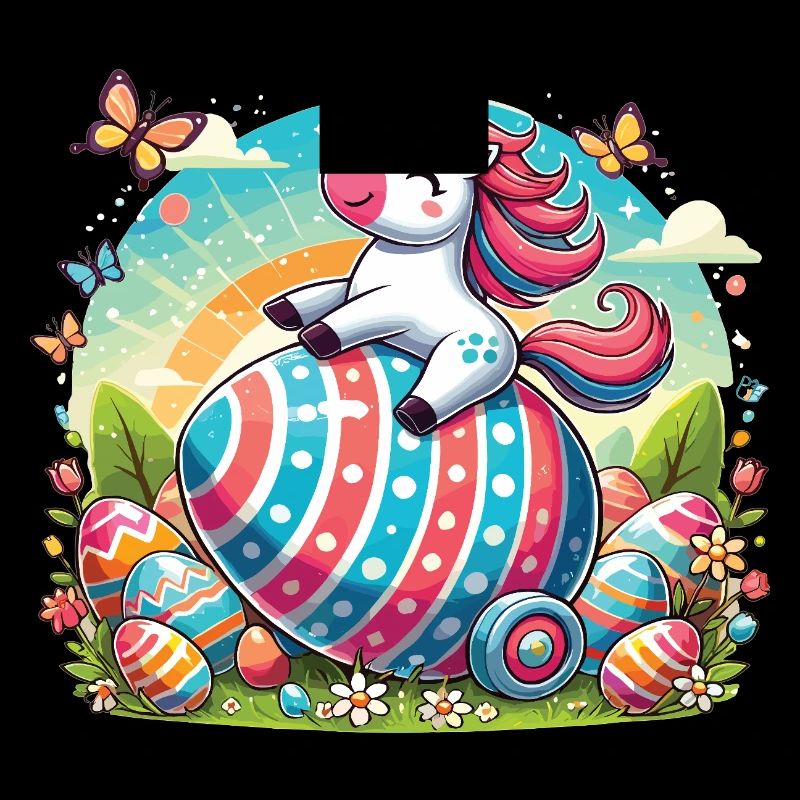 Ostern Einhorn – Farbenfrohes Osterei Design