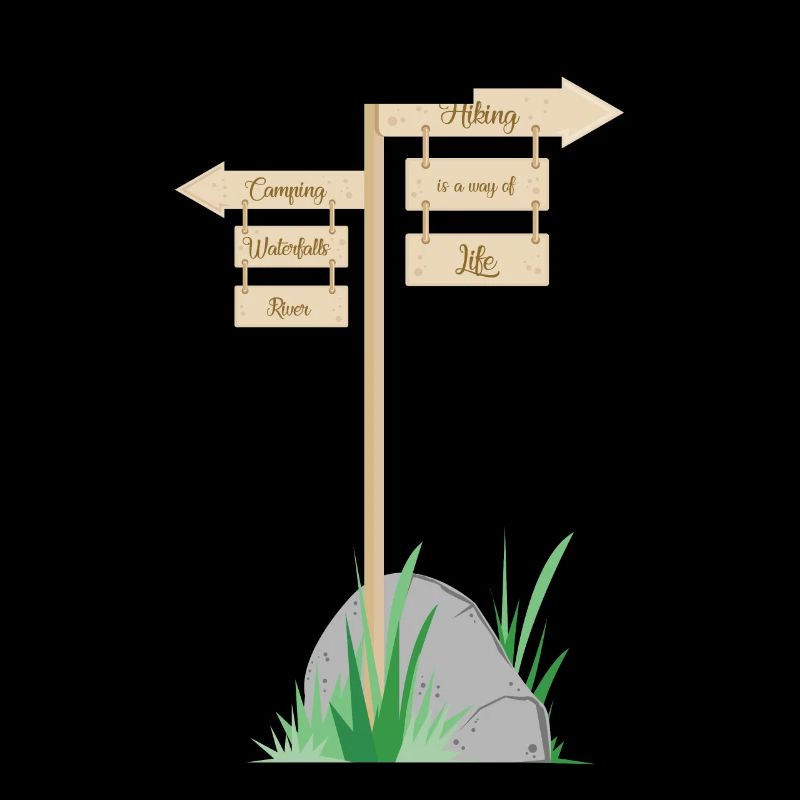Wandern und Klettern Design