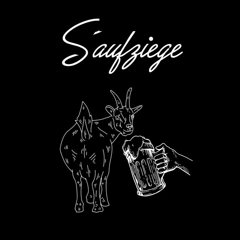 Saufziege Bier mit einer Ziege Party