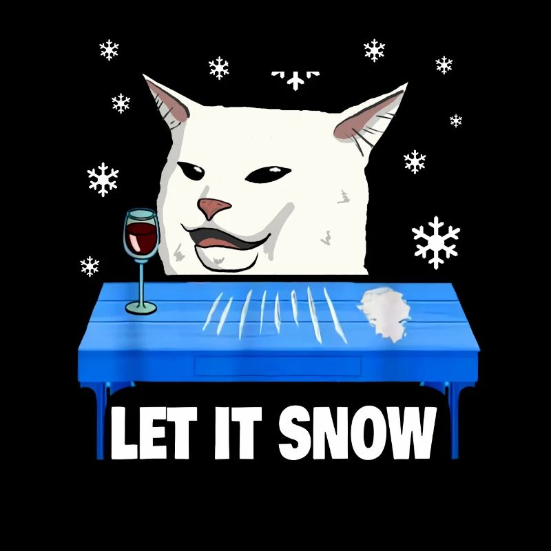 Laisse la neige pull de Noël laid de chat
