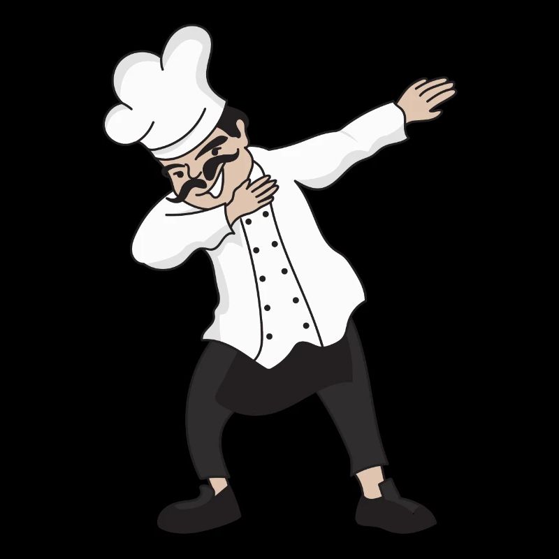 Dabbing chef chef de restaurant chef de chapeau