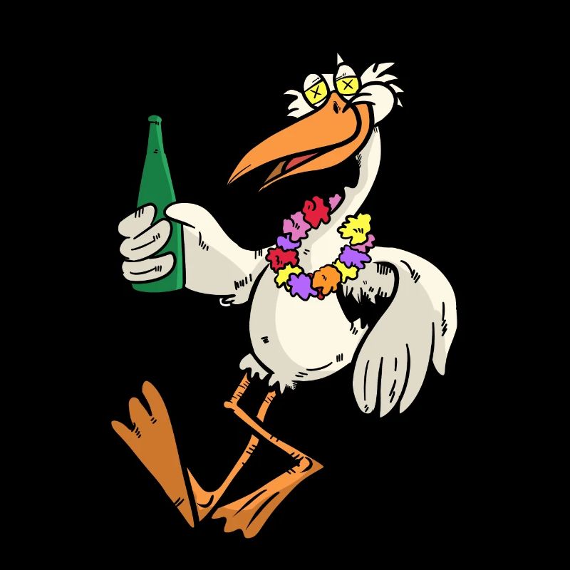 Drunk stork