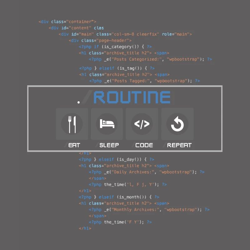 Manger, dormir, coder, répéter, une routine de développeur