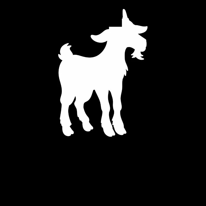 Chèvre bouc bouc dans l’ombre silhouette